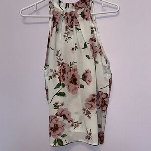 SHEIN Sleeveless Flowered Blouse